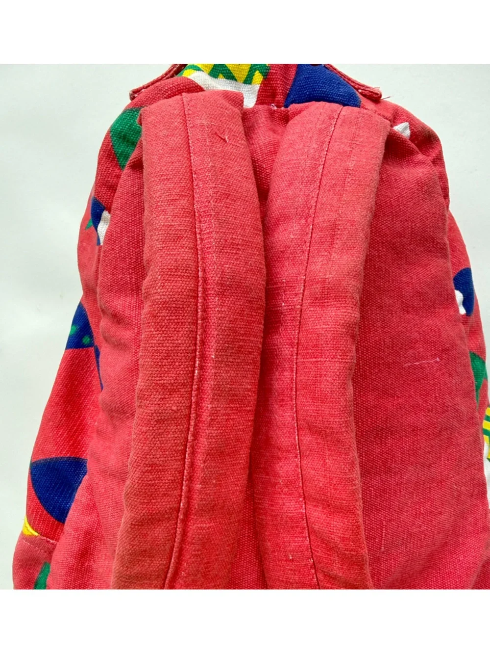 Vintage OP Ocean Pacific Kids Backpack Pink Fish Print Canvas School Bag